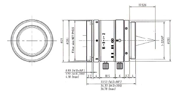 M1620-MPW2 5 Megapixel Ultra Low Distortion Lens